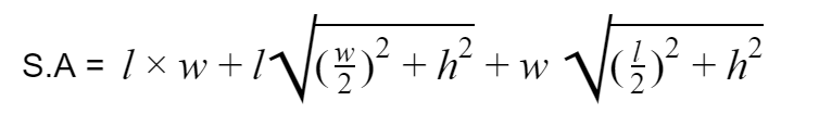 surface area of pyramid