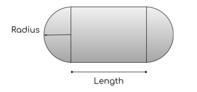 cylinder with hemispherical ends
