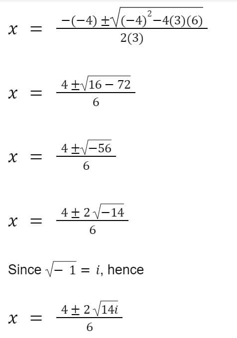 quadratic formula solution 1