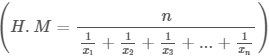 Harmonic mean formula 1