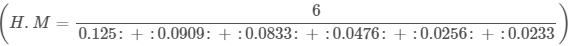 harmonic mean calculation 