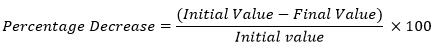 percentage decrease formula