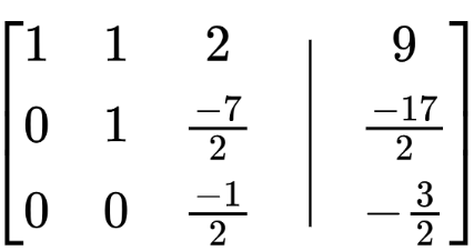 subtract row 2